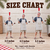 Custom Photo BBQ Boss Acrylic Ornament — Size guide