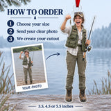 Custom Photo Fishing Brag Acrylic Ornament — How to order