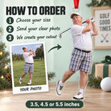 Custom Photo Golf Goof Acrylic Ornament — How to order