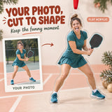 Custom Photo Pickleball Pose Acrylic Ornament — Main design