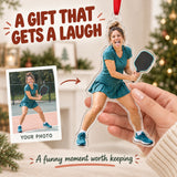 Custom Photo Pickleball Pose Acrylic Ornament — Gift inspiration