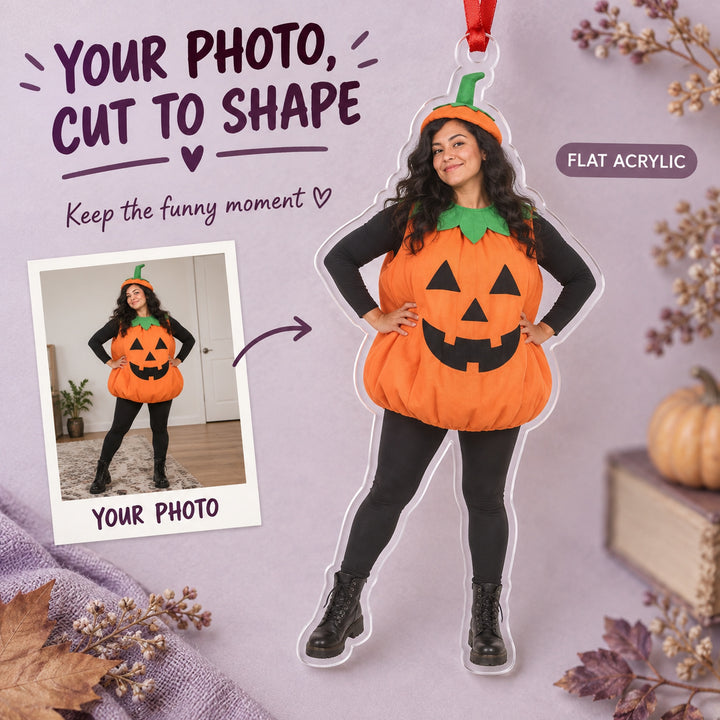 Custom Photo Costume Comedy Acrylic Ornament — Main design