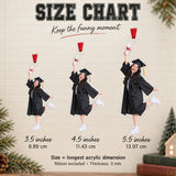 Custom Photo Graduation Goof Acrylic Ornament — Size guide