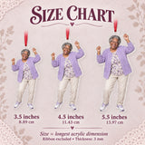 Custom Photo Grandma Dance Star Acrylic Ornament — Size guide