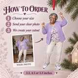 Custom Photo Grandma Dance Star Acrylic Ornament — How to order