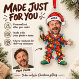 Custom Face Christmas Lights Disaster Acrylic Ornament — Production and delivery