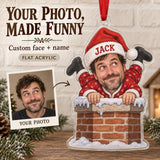 Custom Photo Face Chimney Traffic Jam Acrylic Ornament — Main design