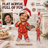 Custom Photo Face Cookie Quality Control Acrylic Ornament — Flat acrylic material