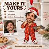 Custom Photo Face Cookie Quality Control Acrylic Ornament — Personalization example