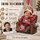Custom Photo Face Remote Control Royalty Acrylic Ornament — How to order