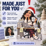 Custom Photo Face Office Chaos Captain Acrylic Ornament — Production and delivery