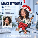 Custom Photo Face IT Restart Specialist Acrylic Ornament — Personalization example