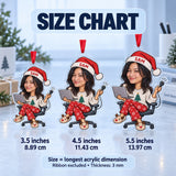 Custom Photo Face IT Restart Specialist Acrylic Ornament — Size guide