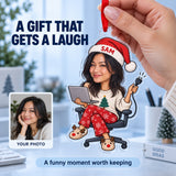 Custom Photo Face IT Restart Specialist Acrylic Ornament — Gift inspiration