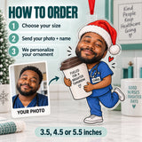 Custom Photo Face Night Shift Coffee Acrylic Ornament — How to order