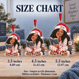 Custom Photo Face One More Chapter Acrylic Ornament — Size guide