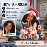 Custom Photo Face One More Chapter Acrylic Ornament — How to order