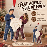 Custom Photo Couple Blanket Battle Acrylic Ornament — Flat acrylic material