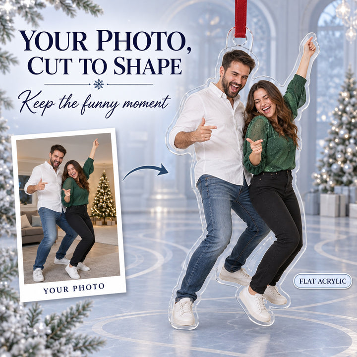 Custom Photo Couple Dance Floor Acrylic Ornament — Main design