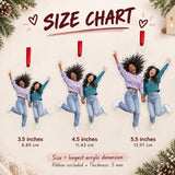 Custom Photo Bestie Jump Acrylic Ornament — Size guide