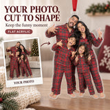 Custom Photo Family Pajama Chaos Acrylic Ornament — Main design