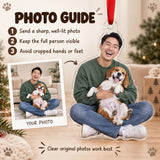 Custom Photo Dog and Dad Moment Acrylic Ornament — Personalization guide