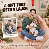 Custom Photo Dog and Dad Moment Acrylic Ornament — Gift inspiration