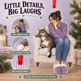 Custom Photo Cat Takes the Chair Acrylic Ornament — Product details