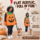 Custom Photo Pet and Owner Costume Acrylic Ornament — Flat acrylic material