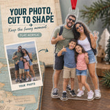 Custom Photo Family Funny Vacation Acrylic Ornament — Main design