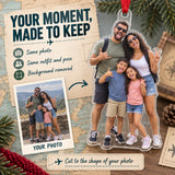 Custom Photo Family Funny Vacation Acrylic Ornament — Personalization example