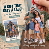 Custom Photo Family Funny Vacation Acrylic Ornament — Gift inspiration