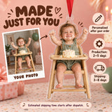 Custom Photo Cake Smash Grin Acrylic Ornament — Production and delivery