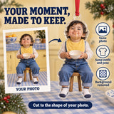 Custom Photo Spaghetti Mustache Acrylic Ornament — Personalization example