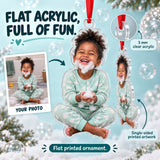Custom Photo Bubble Beard Acrylic Ornament — Flat acrylic material