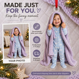 Custom Photo Peekaboo Blanket Acrylic Ornament — Production and delivery
