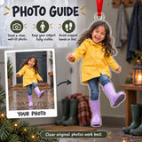 Custom Photo Rain Boot Splash Acrylic Ornament — Personalization guide