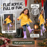 Custom Photo Rain Boot Splash Acrylic Ornament — Flat acrylic material