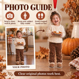 Custom Photo Pumpkin Pie Face Acrylic Ornament — Personalization guide