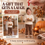 Custom Photo Pumpkin Pie Face Acrylic Ornament — Gift inspiration