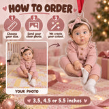 Custom Photo Baby Sock Escape Acrylic Ornament — How to order