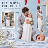 Custom Photo Christening Big Yawn Acrylic Ornament — Flat acrylic material