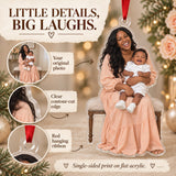 Custom Photo Godparents Giggle Acrylic Ornament — Product details