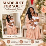 Custom Photo Godparents Giggle Acrylic Ornament — Production and delivery