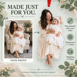 Custom Photo Baptism Bonnet Wiggle Acrylic Ornament — Production and delivery