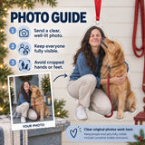 Custom Photo Dog Kiss Photobomb Acrylic Ornament — Personalization guide
