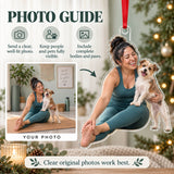 Custom Photo Dog Yoga Assistant Acrylic Ornament — Personalization guide