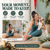 Custom Photo Dog Yoga Assistant Acrylic Ornament — Personalization example
