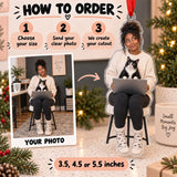 Custom Photo Cat Laptop Supervisor Acrylic Ornament — How to order