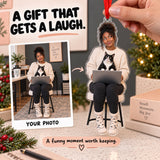 Custom Photo Cat Laptop Supervisor Acrylic Ornament — Gift inspiration